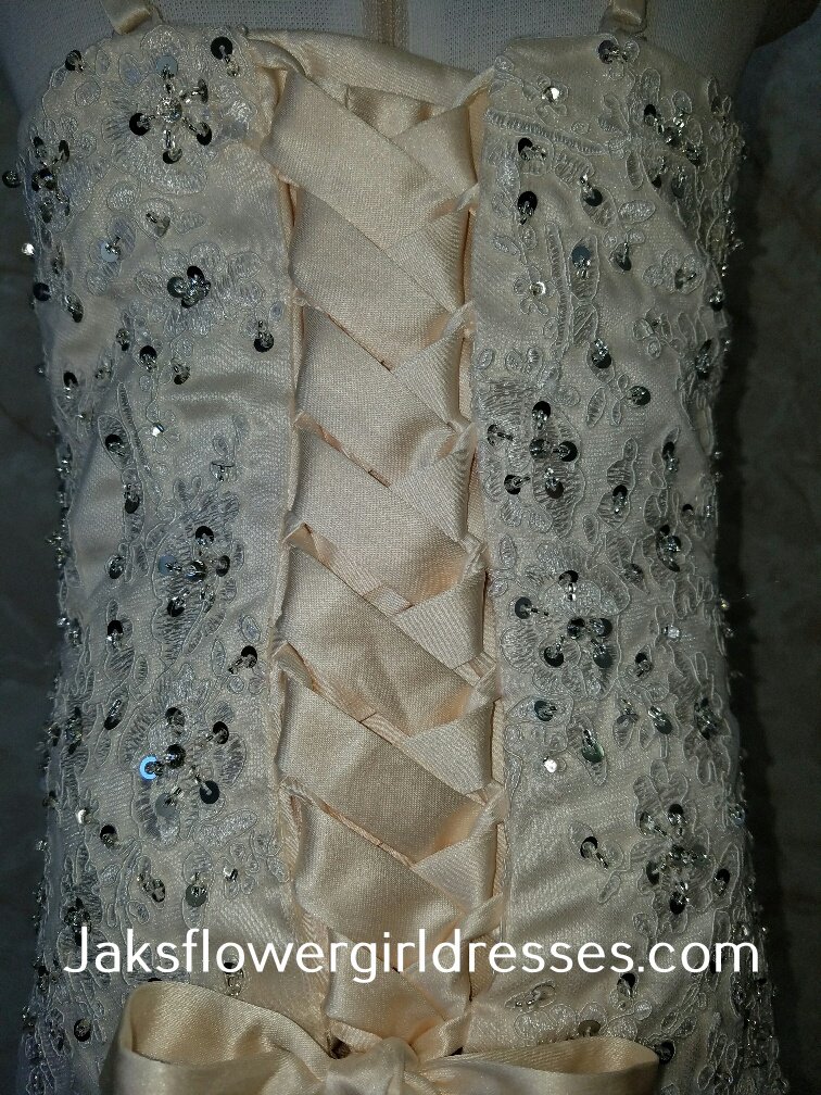 flower girl dress with corset back